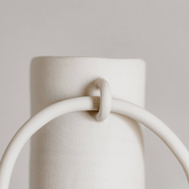 Big Ring Vase: Beige/Narrow