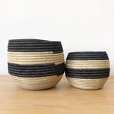 Planter Basket: Black Stripe, Small