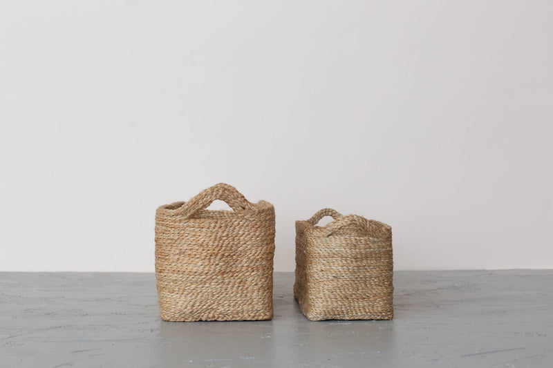 Rectangular Tray Basket, jute - natural: Set/2