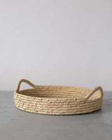 Oval Tray Basket, palm leaf, large