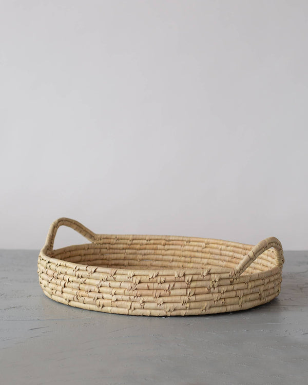Oval Tray Basket, palm leaf, large