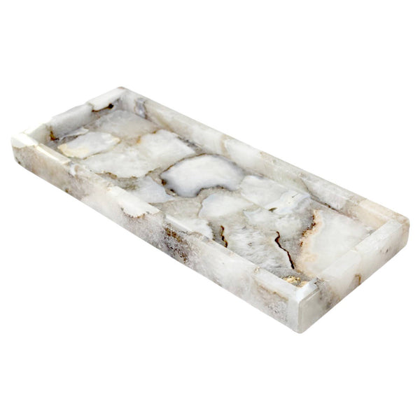Agate Tank Tray: White