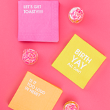 BirthYay All Day -  Yellow Cocktail Napkins