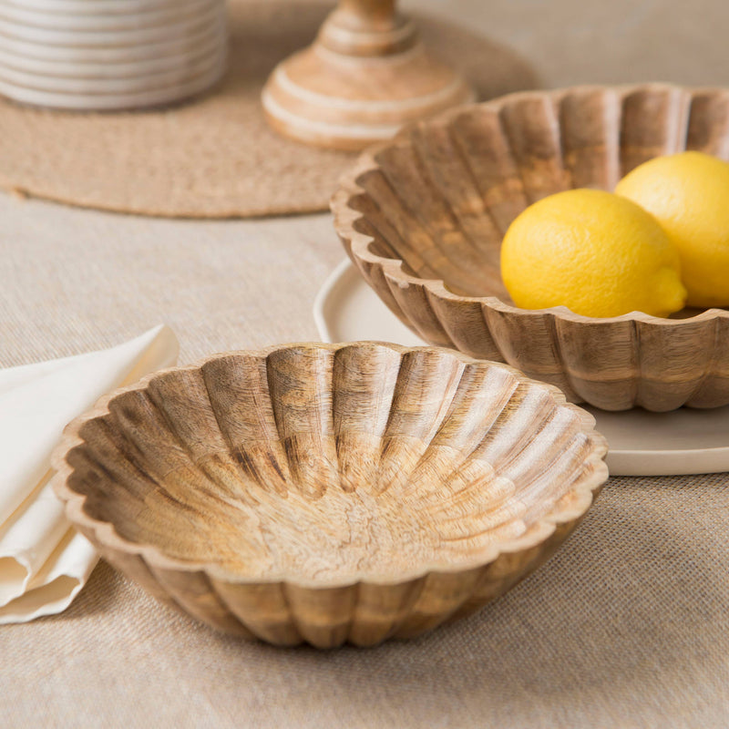 Scallop Serenity Bowls - Natural Set/2