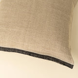 20x20 Selvage Linen Pillow, Charcoal
