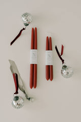 Beeswax Dipped Candles | Berry Red: 10"