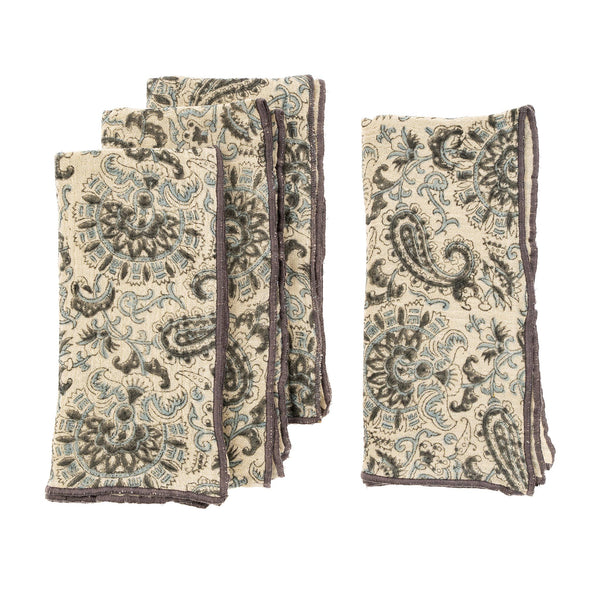 Marin Block Print Napkins S/4