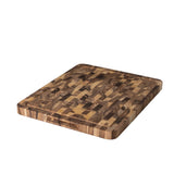 Large wooden cutting board with a geometric pattern