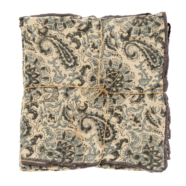 Marin Block Print Napkins S/4