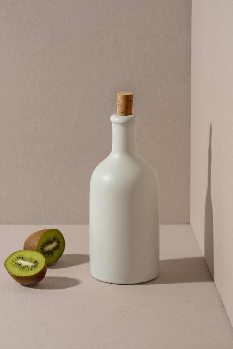 Stoneware Olive Oil Bottle | Jazz 21 oz: Shiny Green