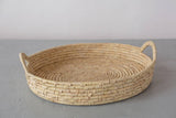 Oval Tray Basket, palm leaf, large