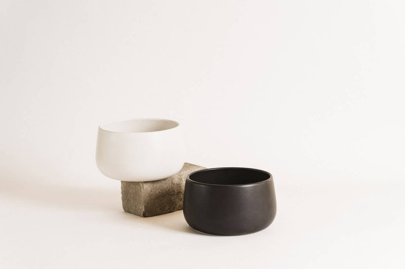 Stoneware Serving Bowl: Matte White, Small