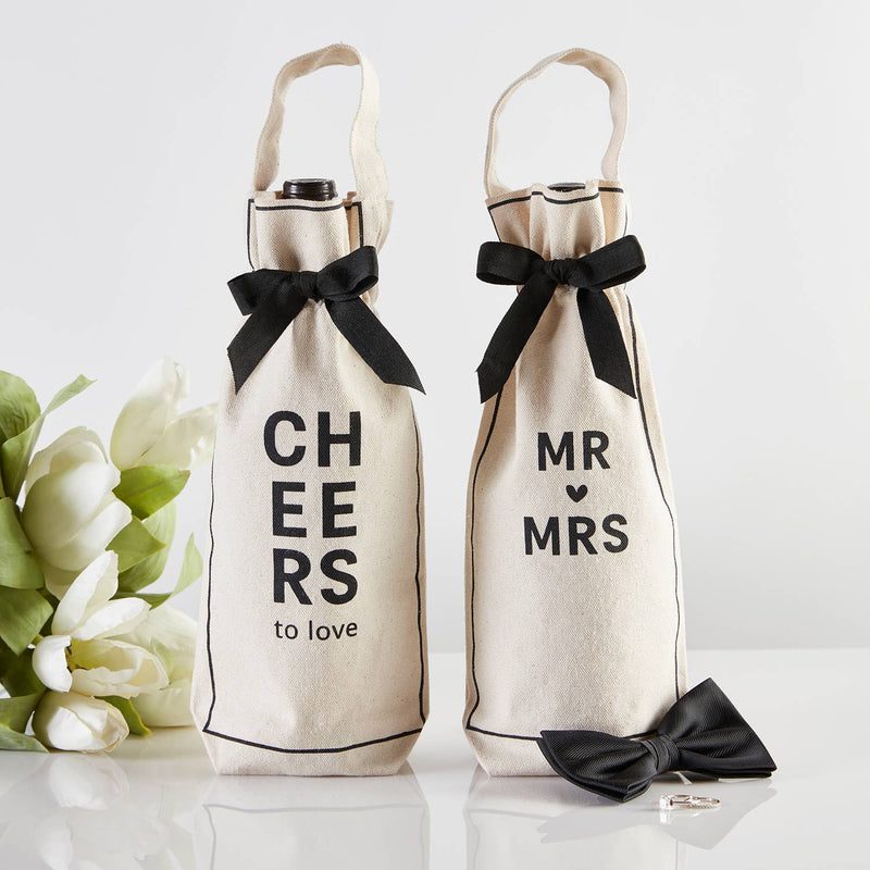 Mr & Mrs - Wine Bag