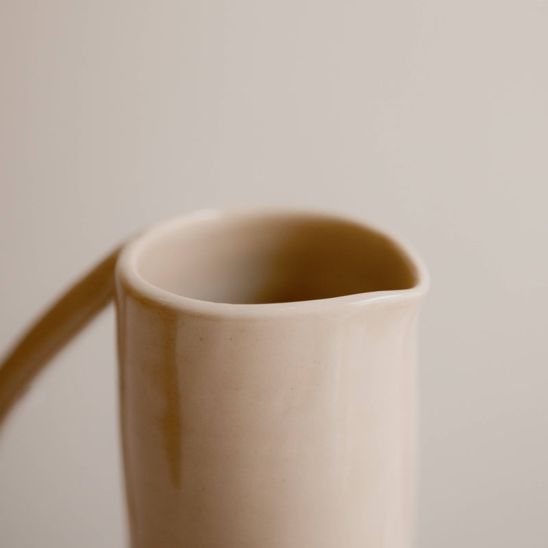 Half Circle Pitcher: Beige