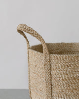 Round Laundry Basket, jute: Natural