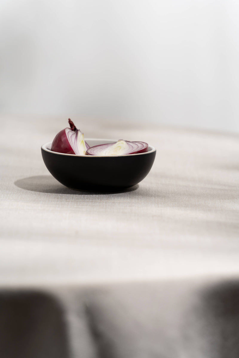 Stoneware Cereal Bowl | Matte Black/Shiny White