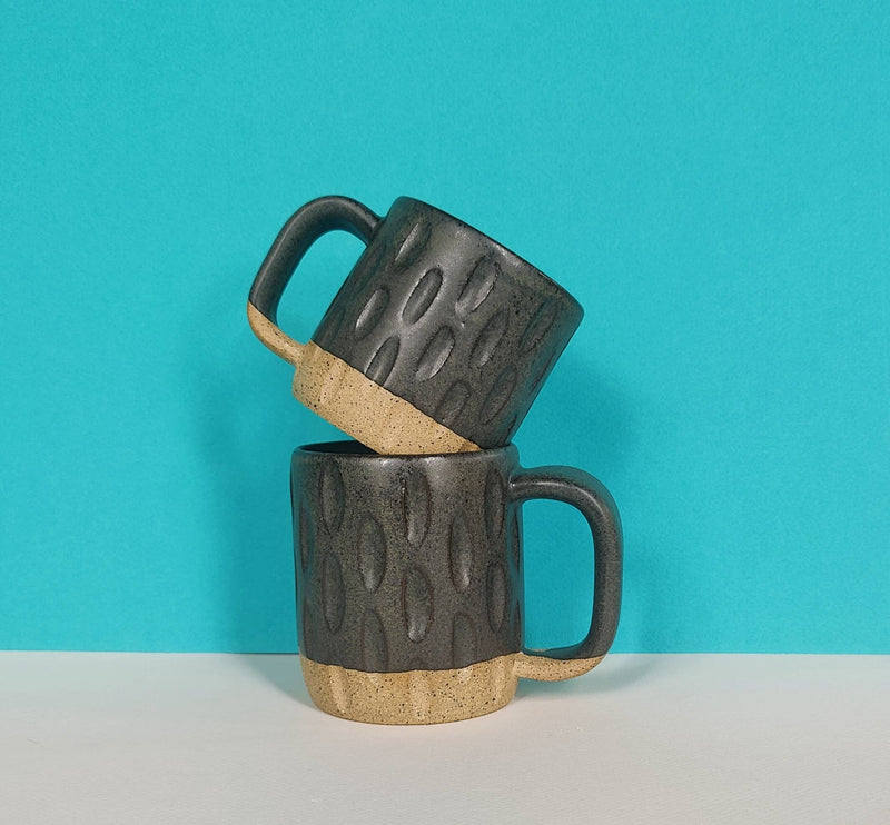 Fat Honeycomb Mug - Black: 12oz