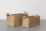 Rectangular Tray Basket, jute - natural: Set/2