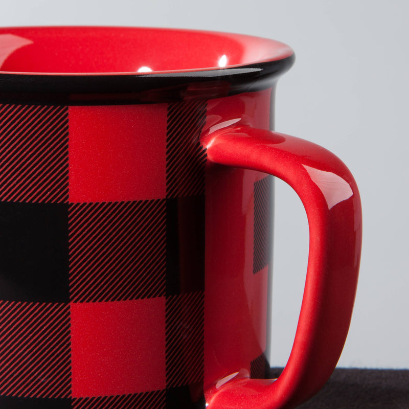 Buffalo Check Mug: 12 oz