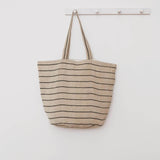 Shoulder Bag | Jute | Chloe Natural Black Stripe