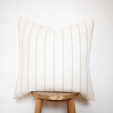 Wide Stripes Pillow w/ Down Insert: 18 x 18