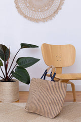 Reusable Tote Bag | Jute | Indigo Stripe
