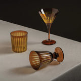 Prism Martini Glasses - Amber (Set of 4)