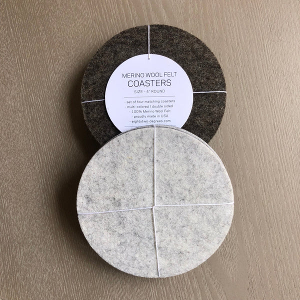 Round Wool Coaster Set