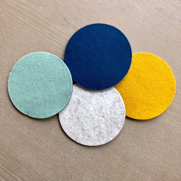 Round Wool Coaster Set