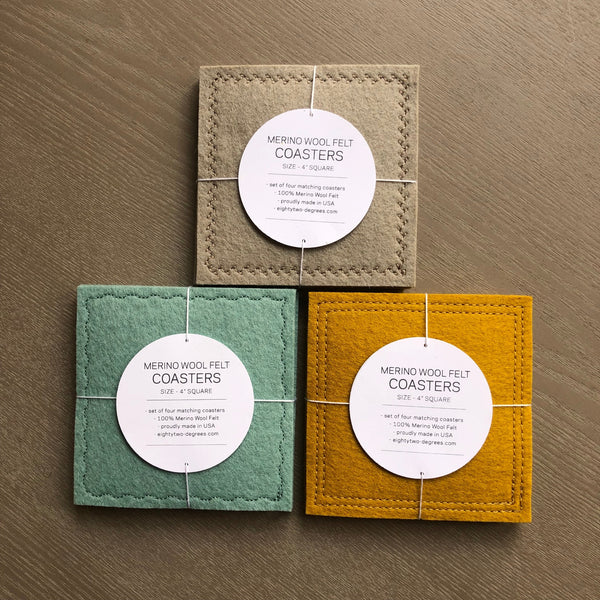 Square Wool Coaster Set