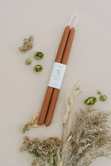 Terra Cotta | Dipped Beeswax Taper Candles