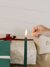 Forest Green | Dipped Beeswax Taper Candles