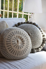 Pom Pom Round Pillow