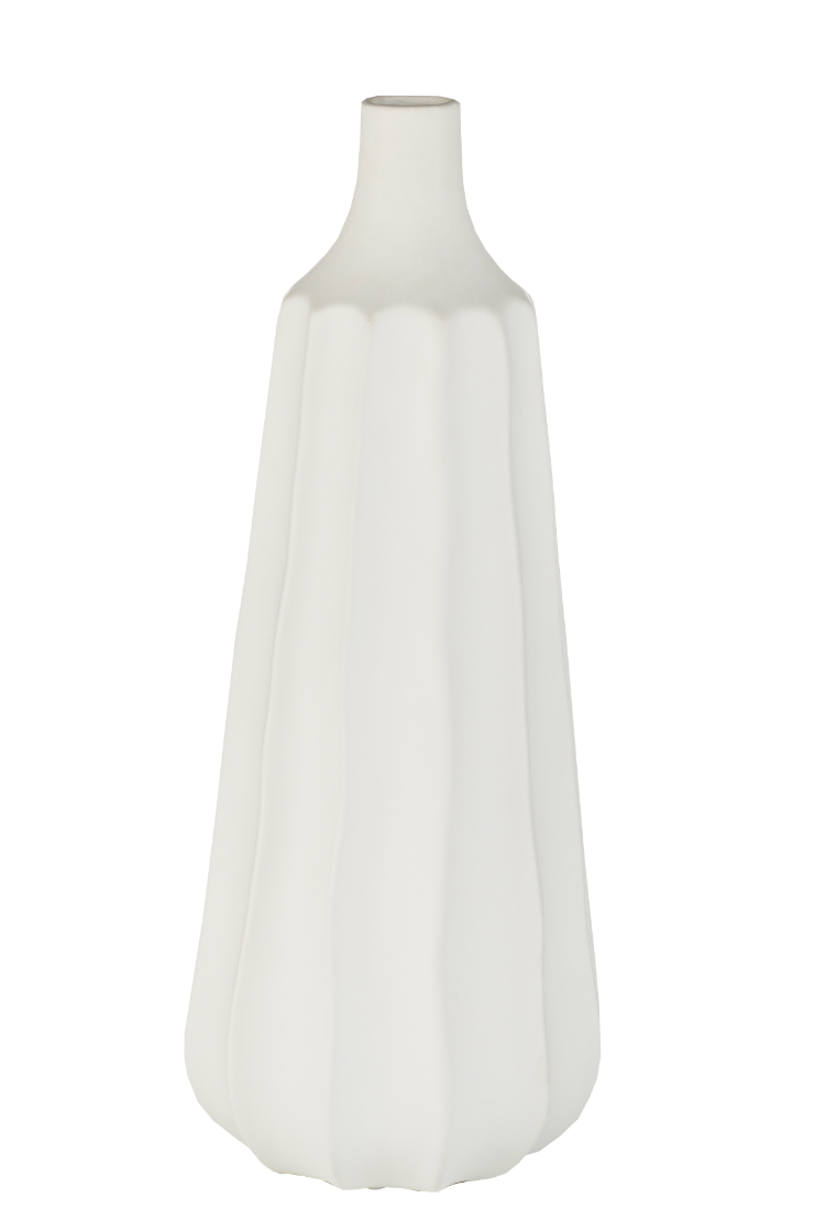 Decorative White Vase: Tall/Narrow