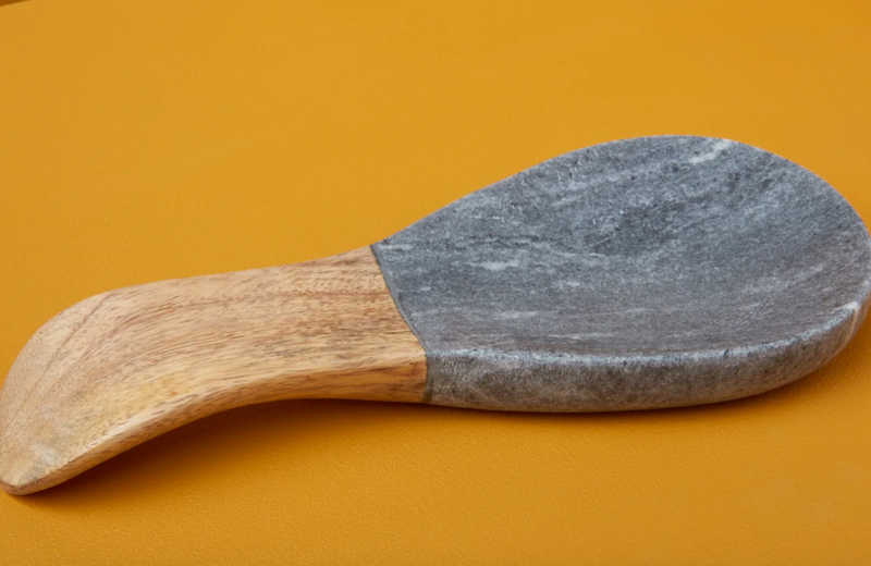 Grey Marble Spoon Rest