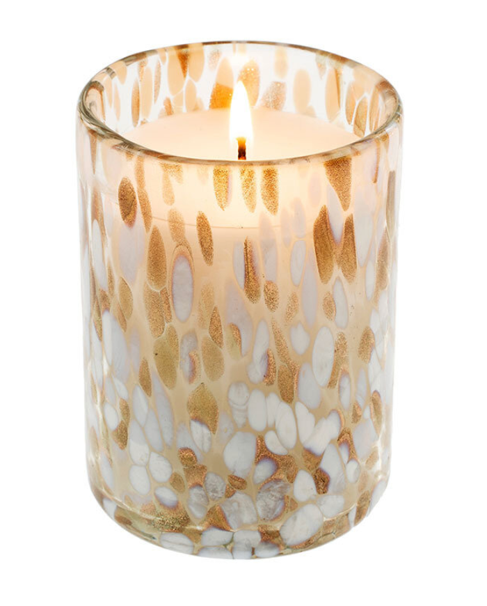 Confetti Glass Candle - Amber Spruce