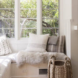 Merino Wool Striped Throw Pillow