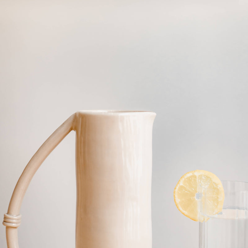 Half Circle Pitcher: Beige