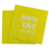 BirthYay All Day -  Yellow Cocktail Napkins