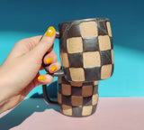 Checkerboard Mug - Matte Black: 12oz