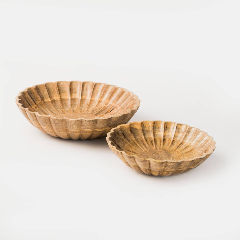 Scallop Serenity Bowls - Natural Set/2