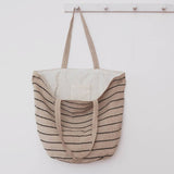 Shoulder Bag | Jute | Chloe Natural Black Stripe