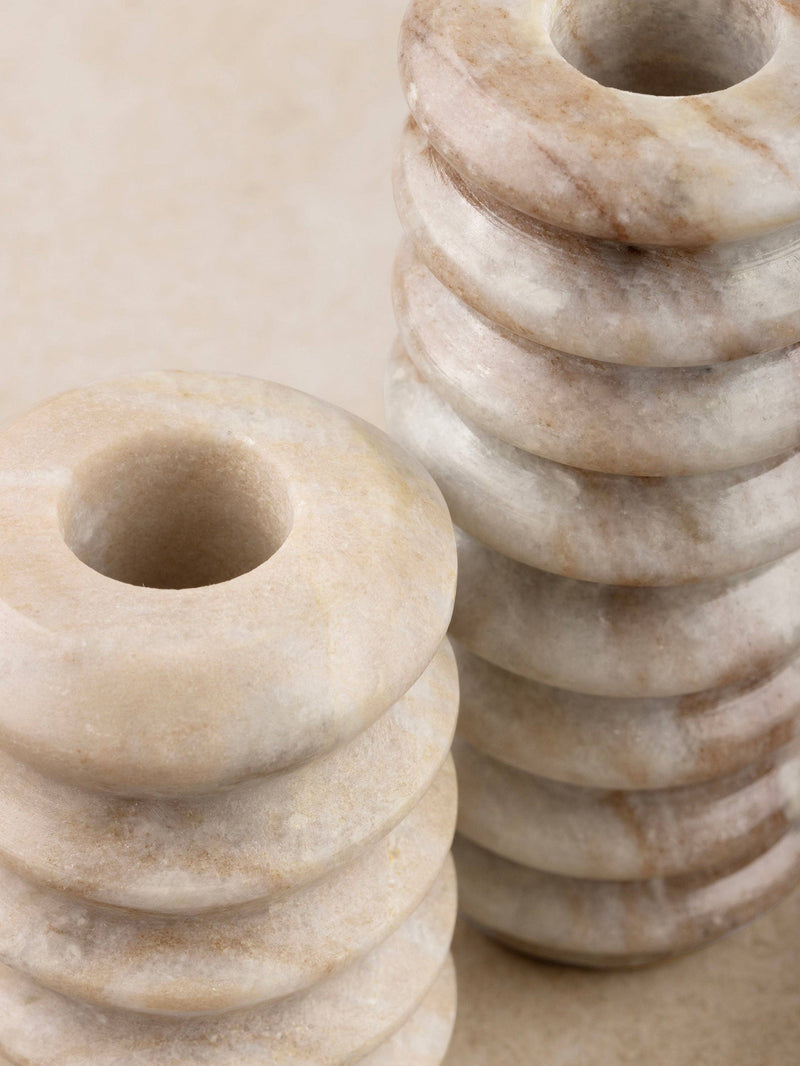 Marble Candle Holders, Set/2