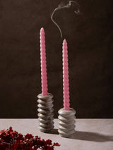 Marble Candle Holders, Set/2