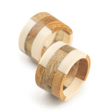 Wood Resin Napkin Rings, Set/6
