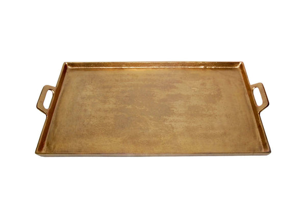 Antique Brass Tray: 11.5x20"