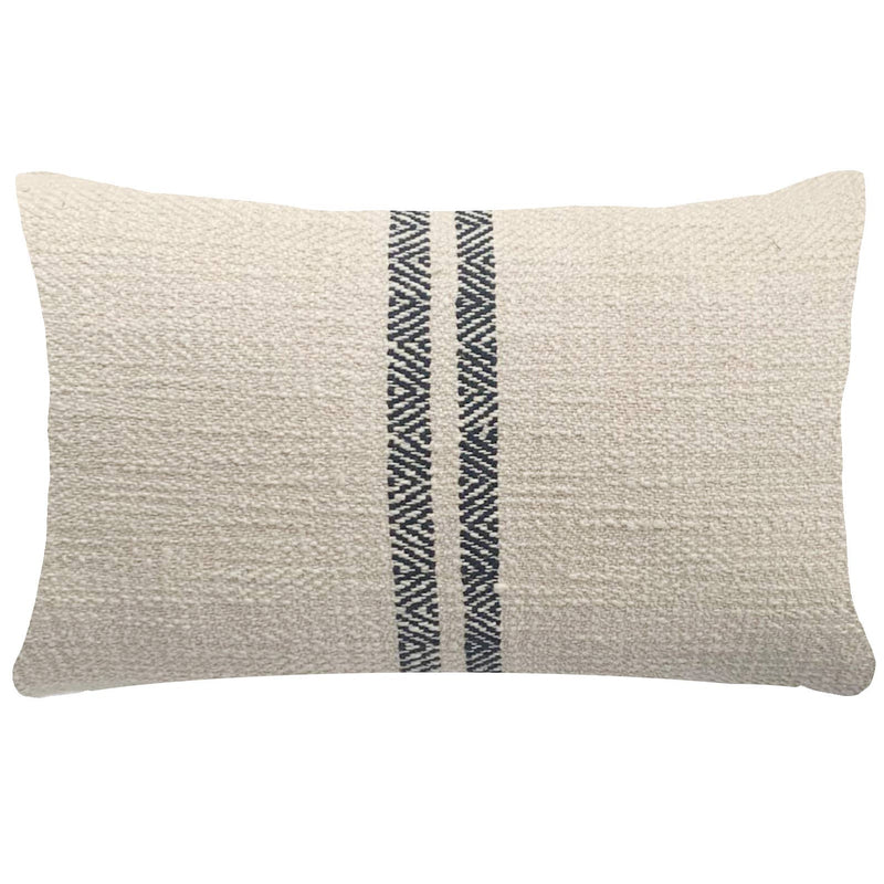 Hugh Lumbar Pillow w/ Insert - Cream - 12x20