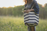 Shoulder Bag | Jute | Provence Stripe
