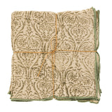 Aria Block Print Napkins S/4