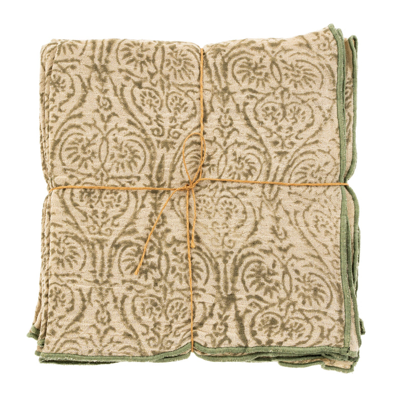 Aria Block Print Napkins S/4